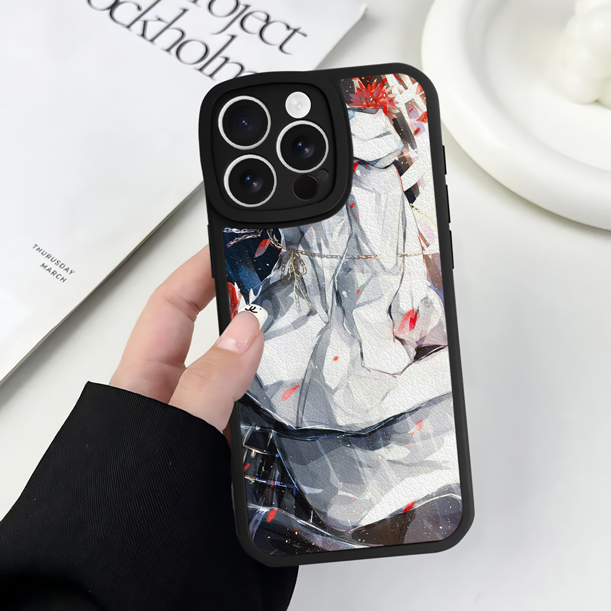 （画像用） 刀剣乱舞 Touken Ranbu 【iPhone 16シリーズ対応】シリコンスマホケース（レザー調） 材質：シリコン
